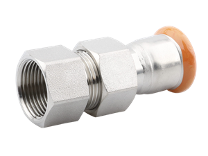 ADAPTOR UNION WITH FEMALE THREAD, STAINLESS STEEL NUT AND EPDM FLAT SEAL